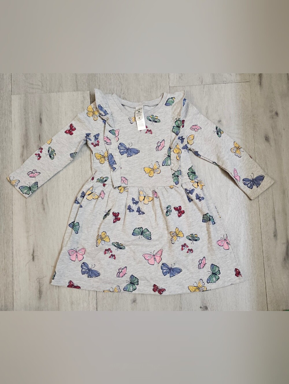 NWOT Carter's butterfly long sleeve dress 3T 🦋